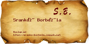 Srankó Borbála névjegykártya