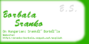 borbala sranko business card